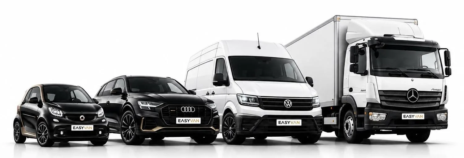 EASYVAN Fuhrpark: Kleinwagen, SUV, Transporter und LKW